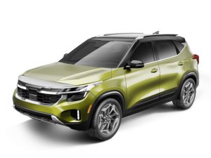 Kia Seltos Hood Deflector - Husky Liners - Aeroskin - Chrome - `24-`26